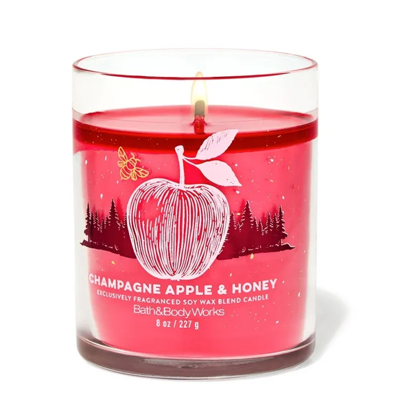 Bath Body Works Champagne Apple & Honey Candle, Body Lotion & Shampoo Set NEW